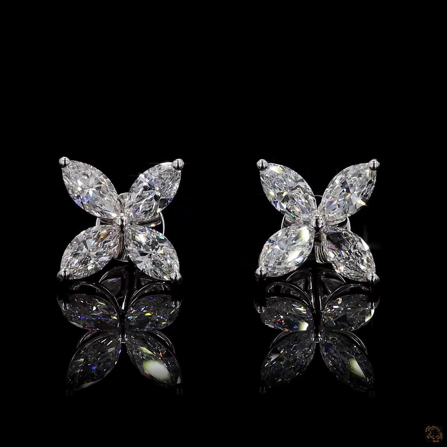 1.89 Carat Marquise Cut Lab-Grown Diamond Earrings in