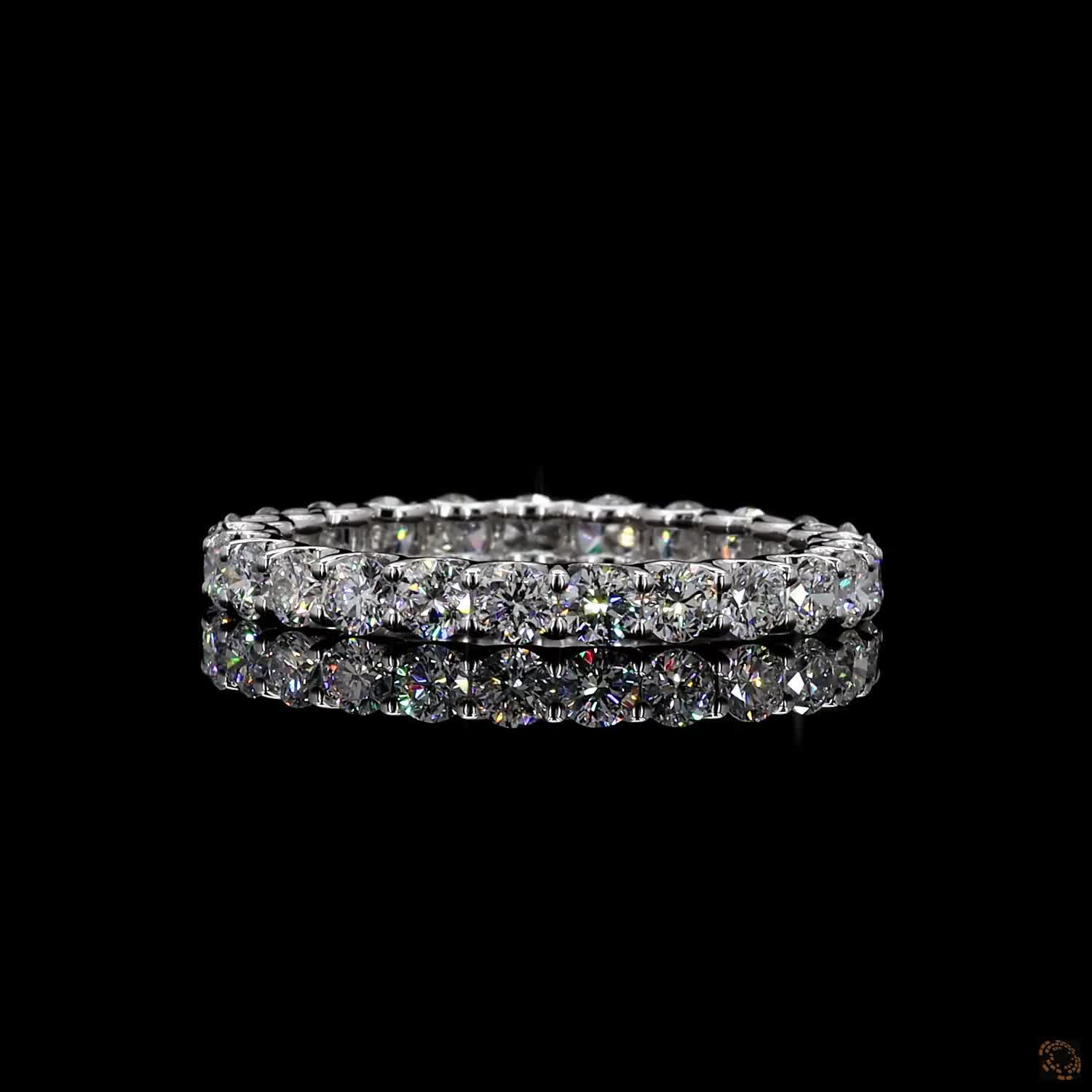 Lab grown diamond stack band 1.66 carat round cut