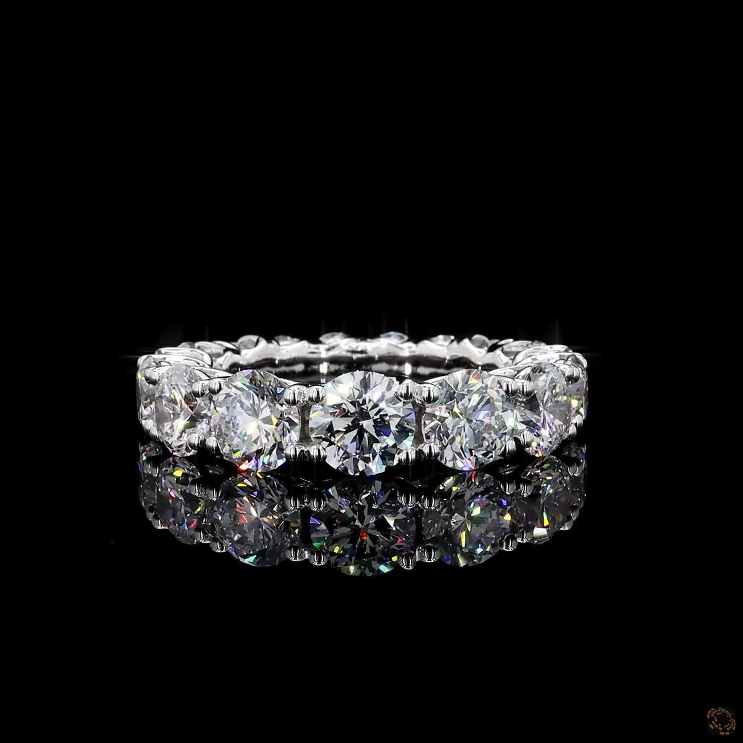 White gold lab grown diamond band