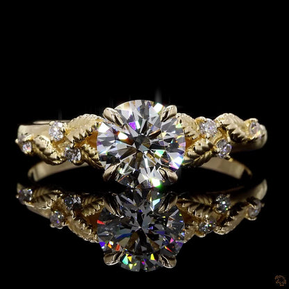 Timeless yellow gold lab grown diamond ring