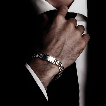 Men’s Miami Cuban hollow bracelet in solid platinum 950
