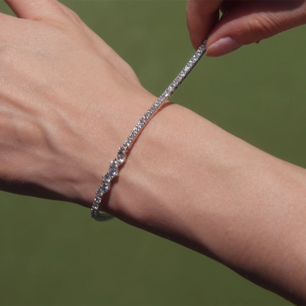 4.25 Carat Emerald Cut LGD Certified Womens bracelet in