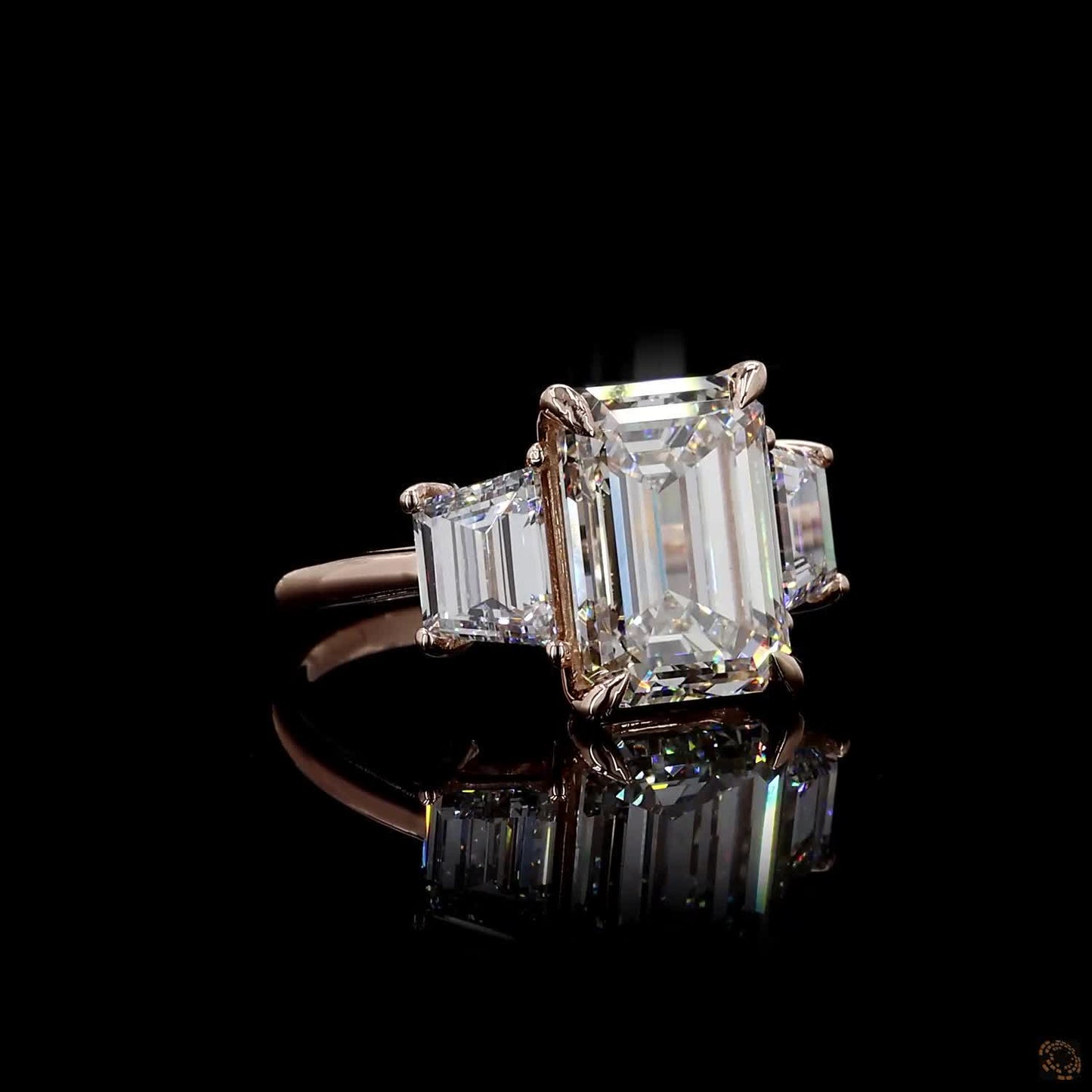 IGI certified lab grown diamond ring rose gold