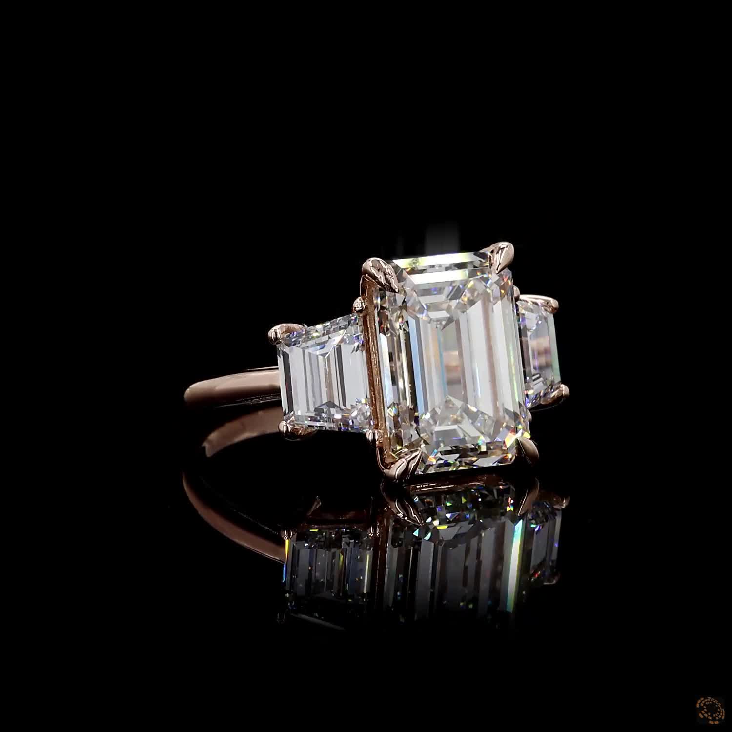 IGI certified lab grown diamond ring rose gold