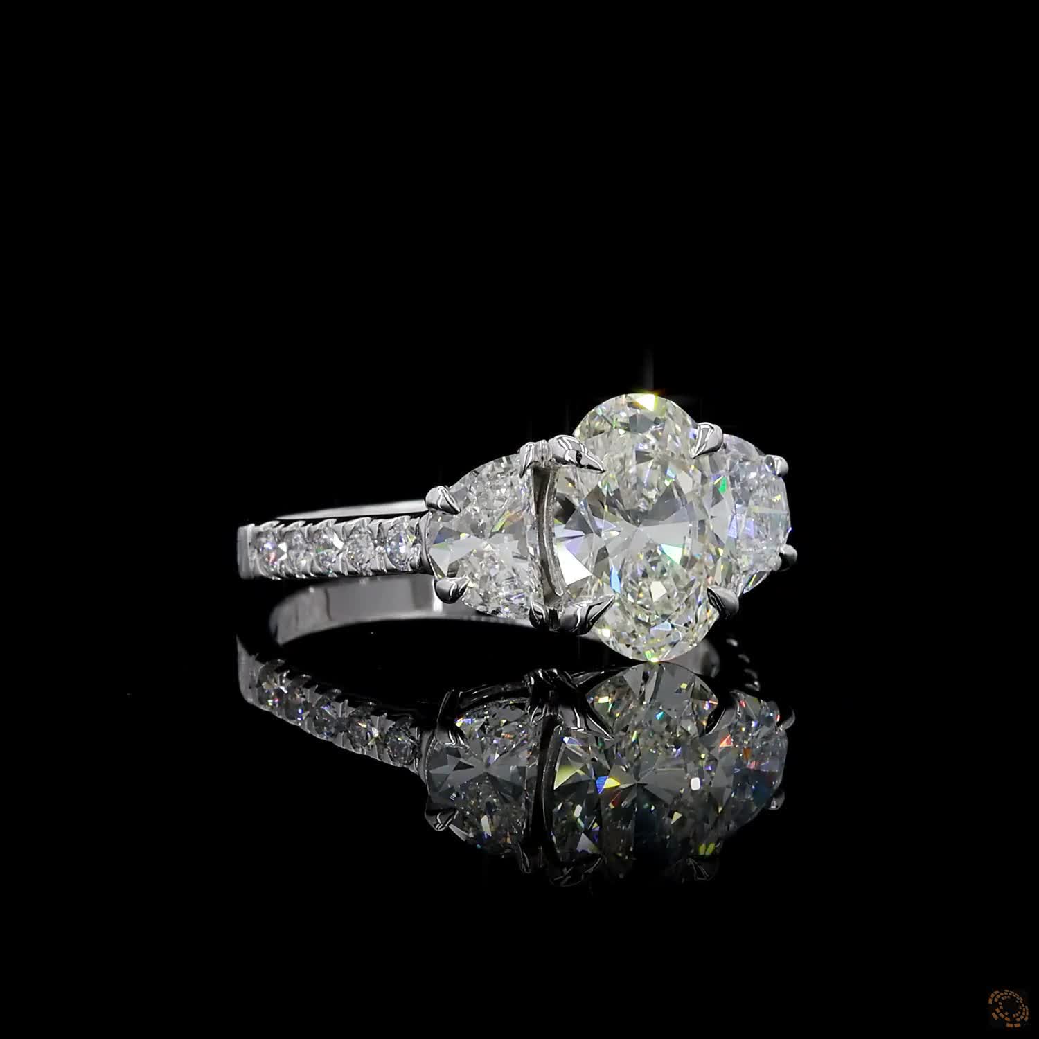 IGI GLI certified lab grown diamond ring white gold