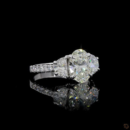 IGI GLI certified lab grown diamond ring white gold