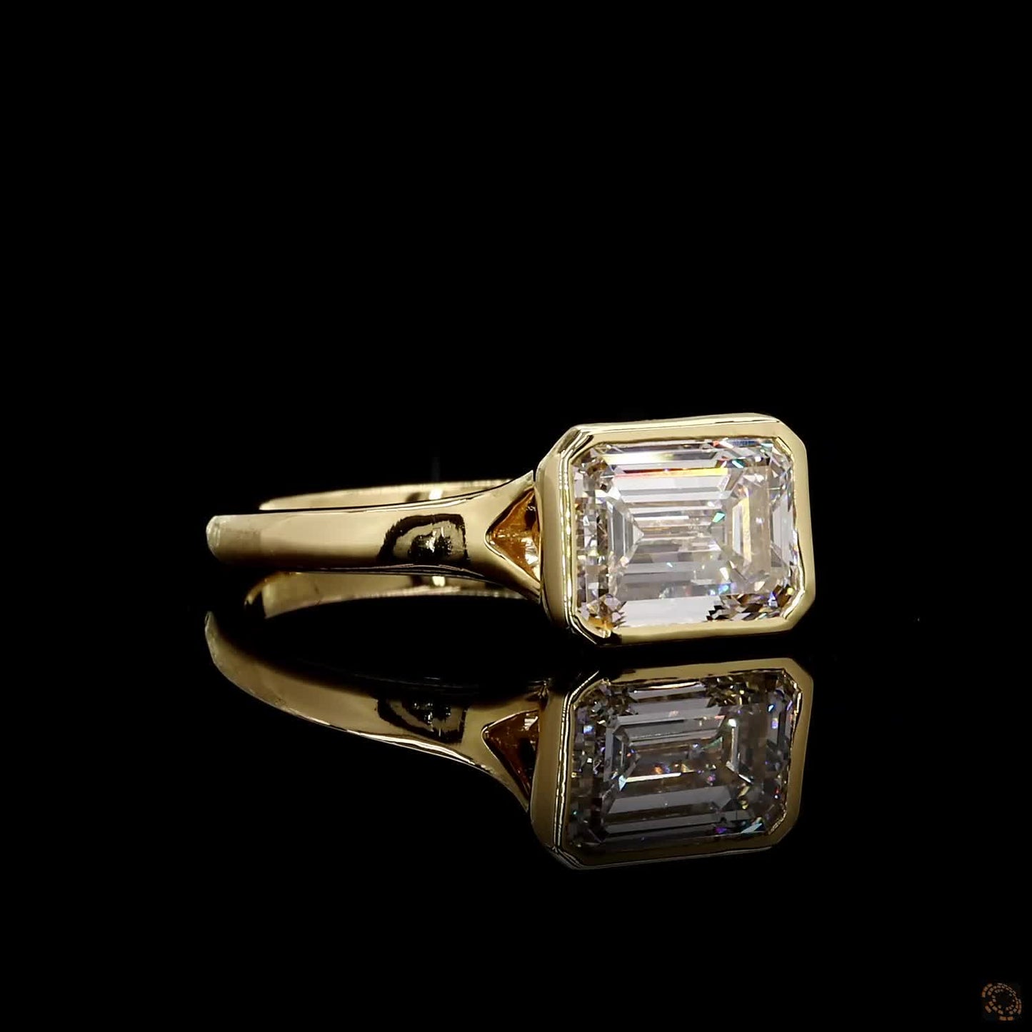 igi certified lab grown diamond ring emerald cut