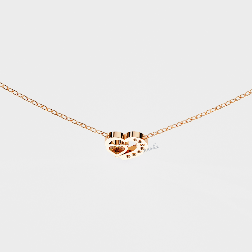 Hallmark gold lab grown heart diamond pendant rose gold