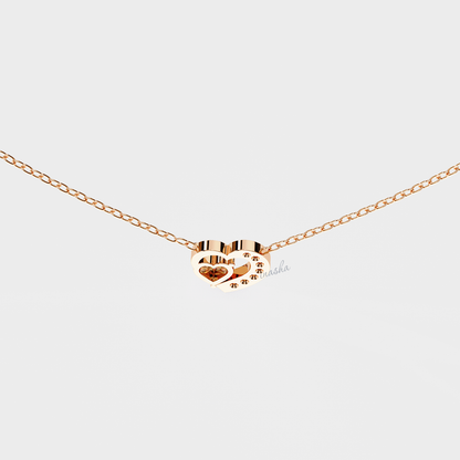 Hallmark gold lab grown heart diamond pendant rose gold