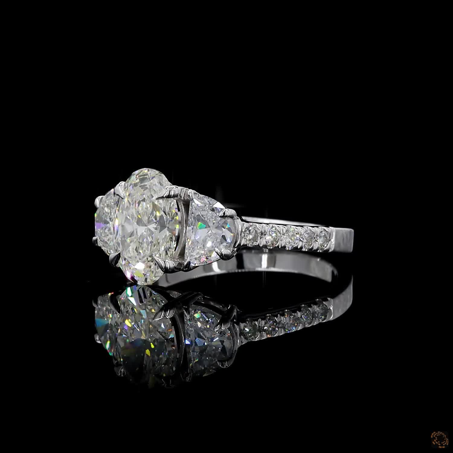 Hallmark white gold lab grown diamond engagement ring