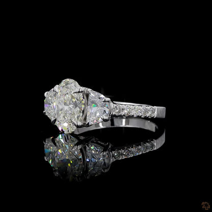 Hallmark white gold lab grown diamond engagement ring