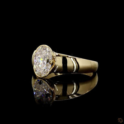 Hallmark yellow gold lab grown diamond engagement ring