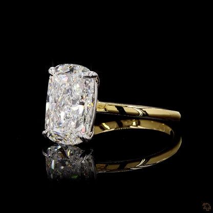 Hallmark multitone gold lab grown diamond engagement ring