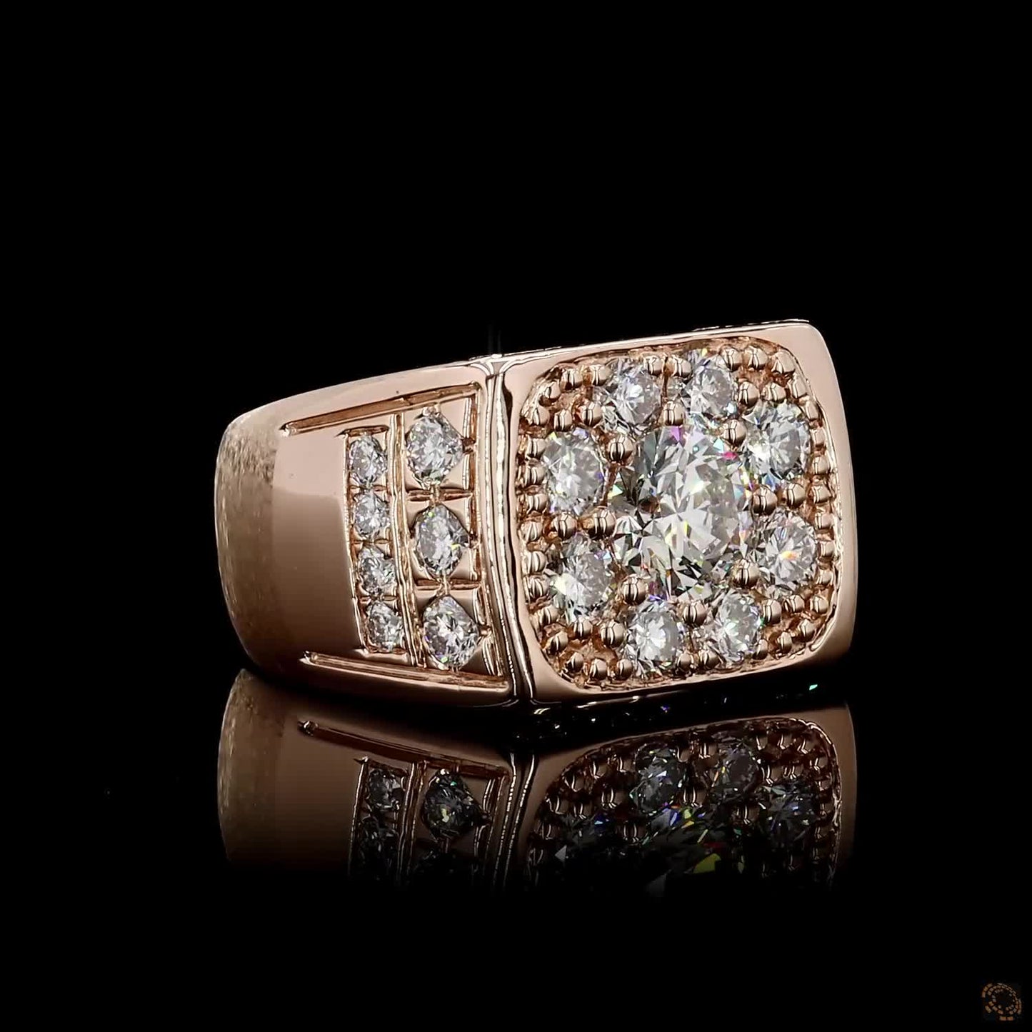 Men’s diamond ring in 14K rose gold