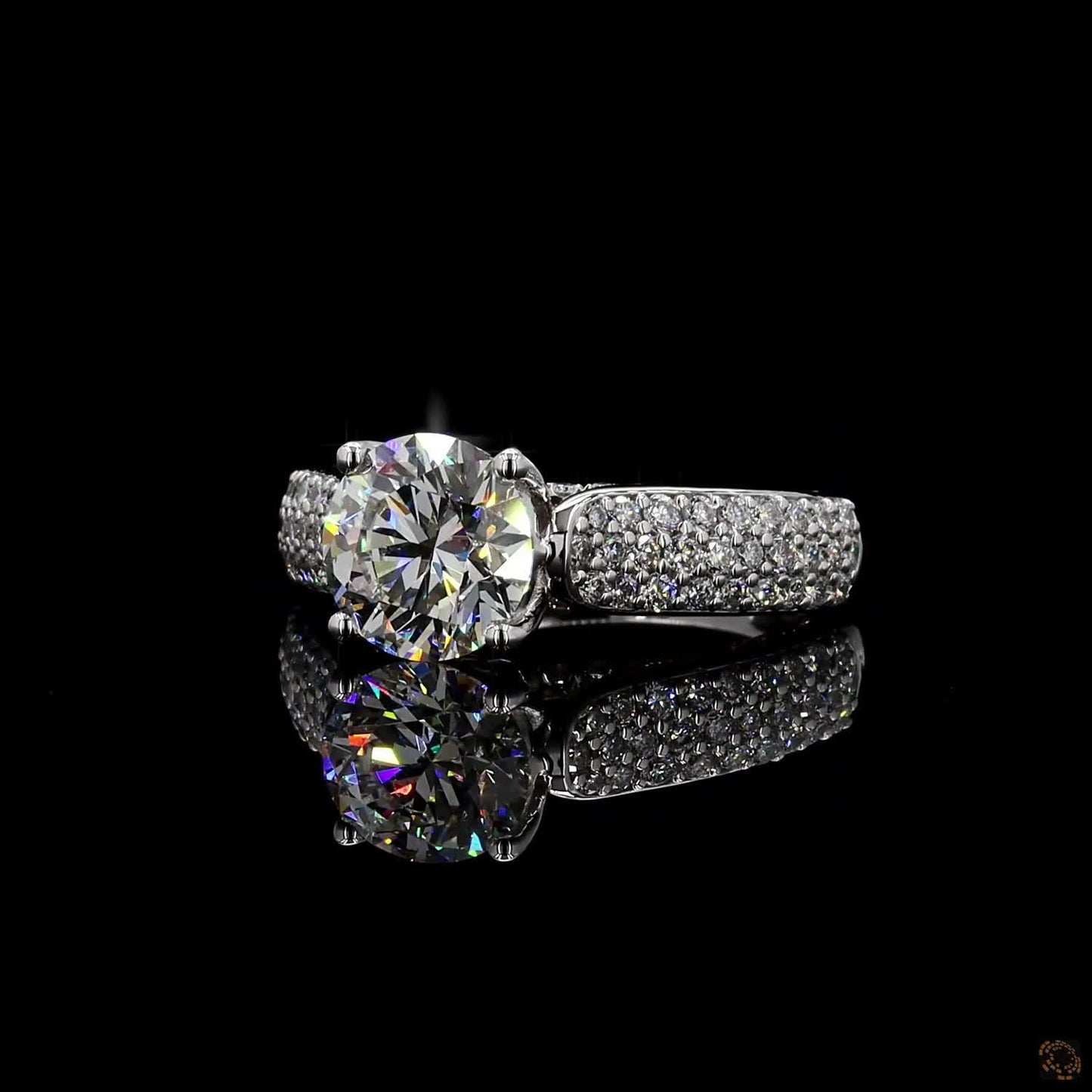 hallmark white gold round cut lab grown diamond ring