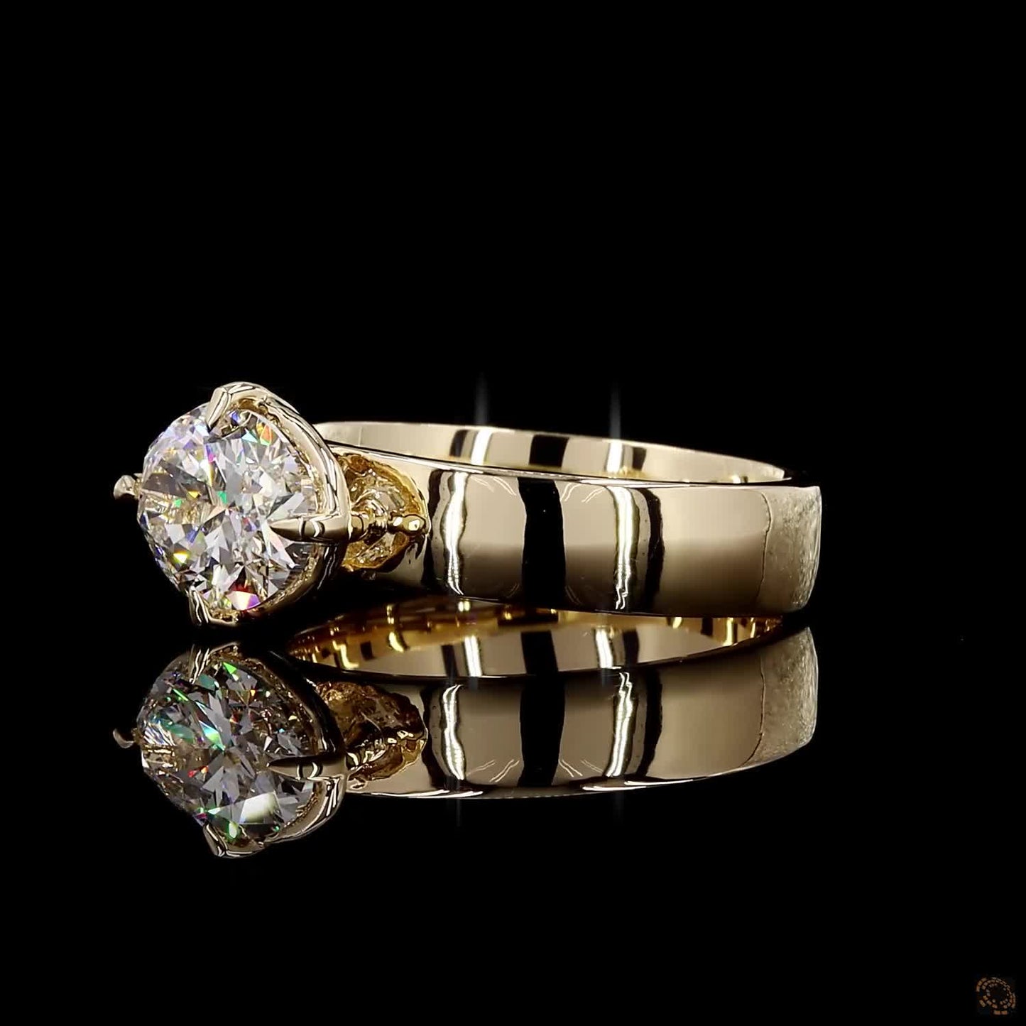 Hallmark yellow gold lab grown diamond engagement ring