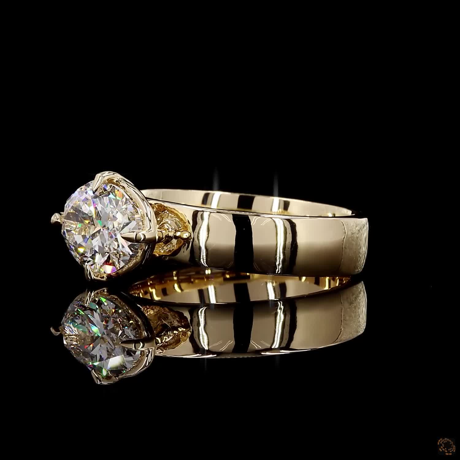 Hallmark yellow gold lab grown diamond engagement ring