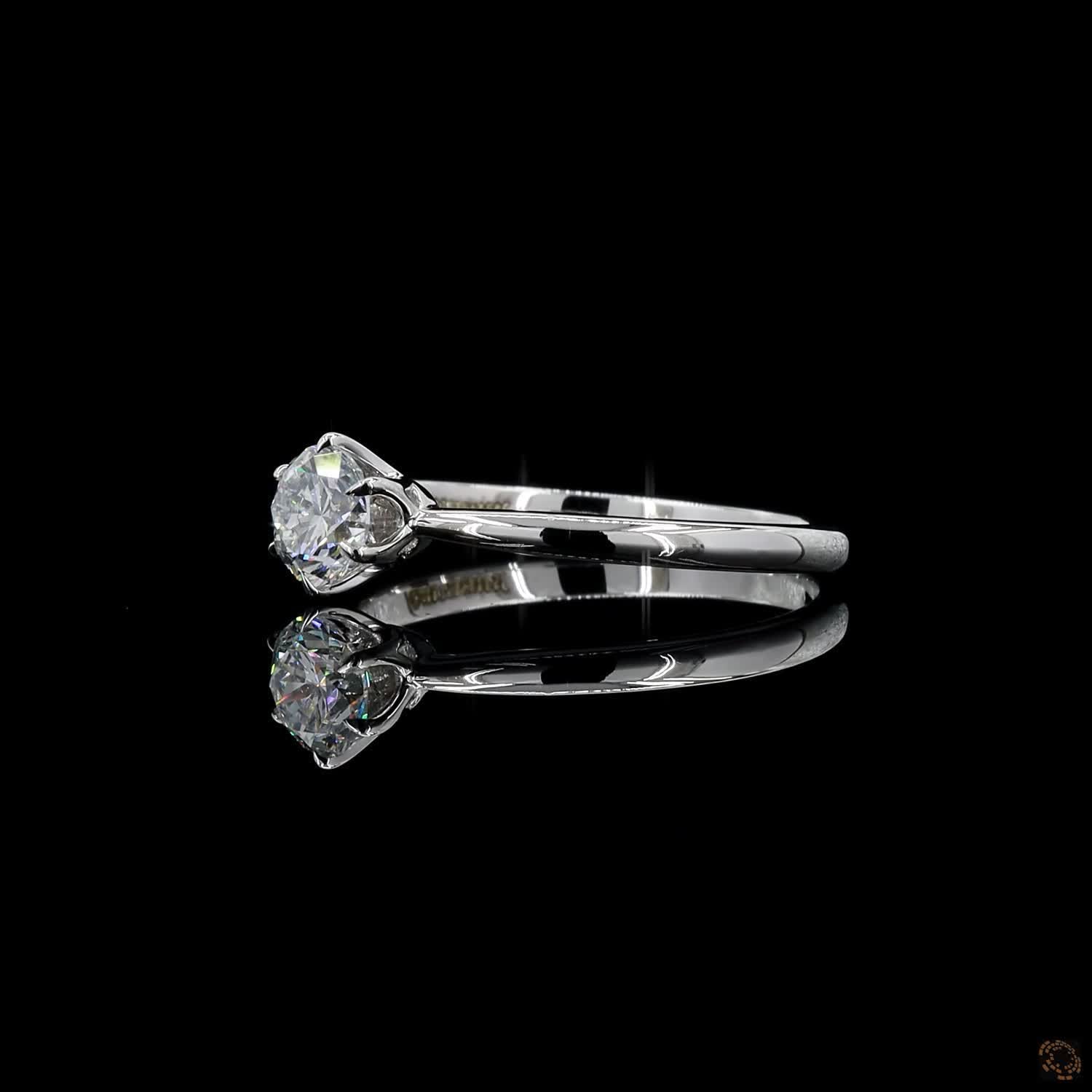 hallmark white gold lab grown diamond ring 0.54 ct