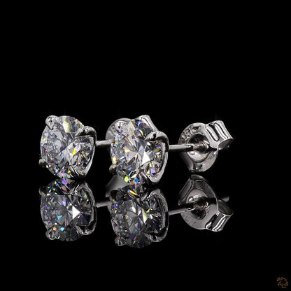 Everyday white gold lab grown diamond earrings