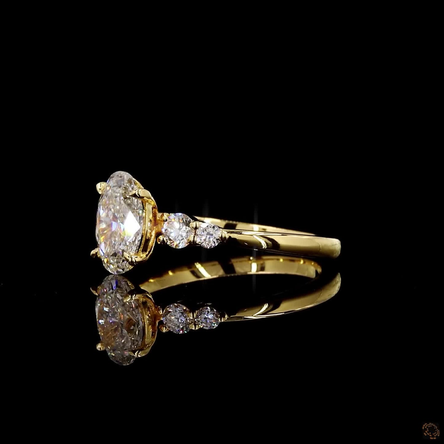 Hallmark yellow gold lab grown diamond engagement ring