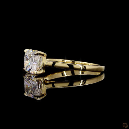 IGI certified lab grown diamond ring yellow gold