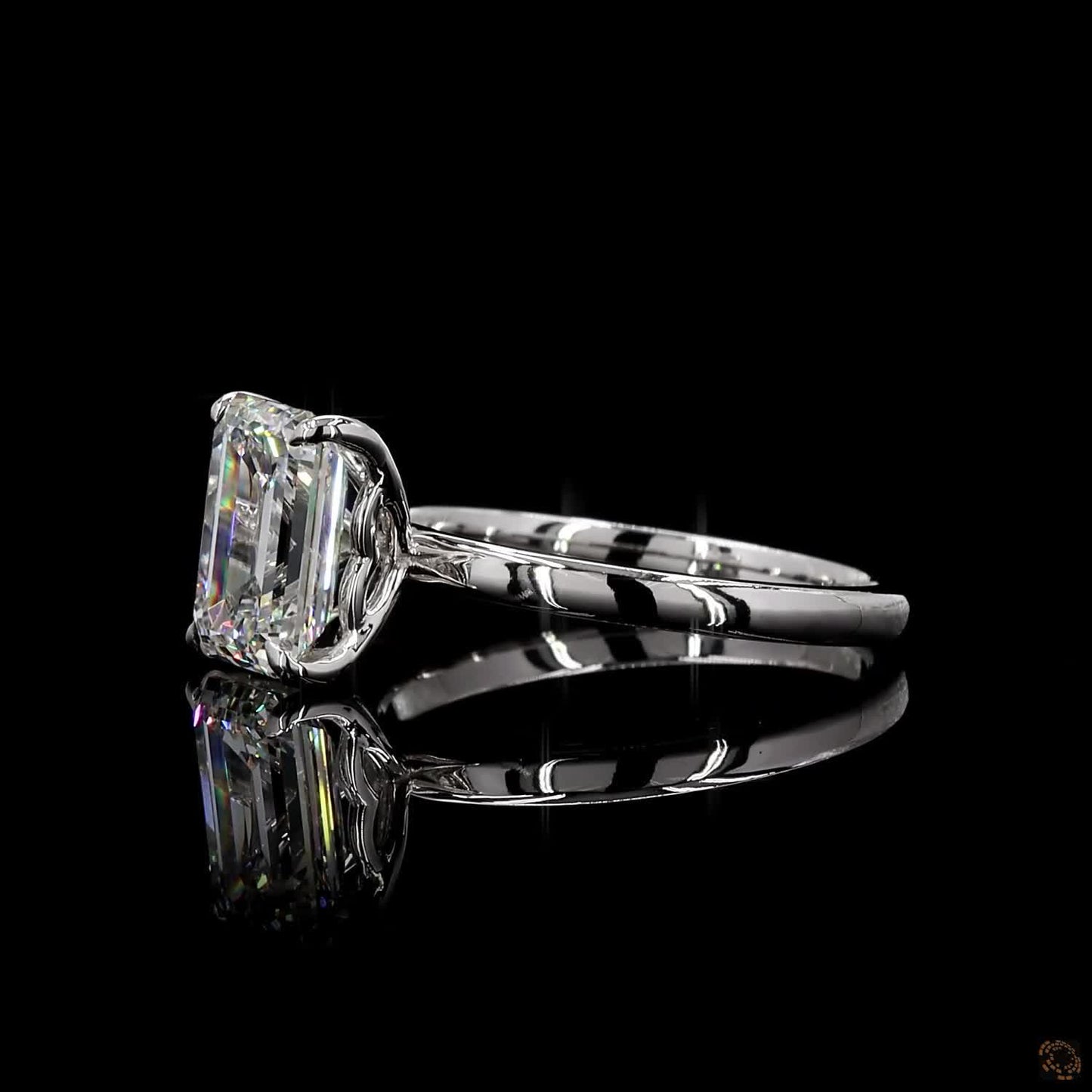 2 carat lab grown diamond ring white gold