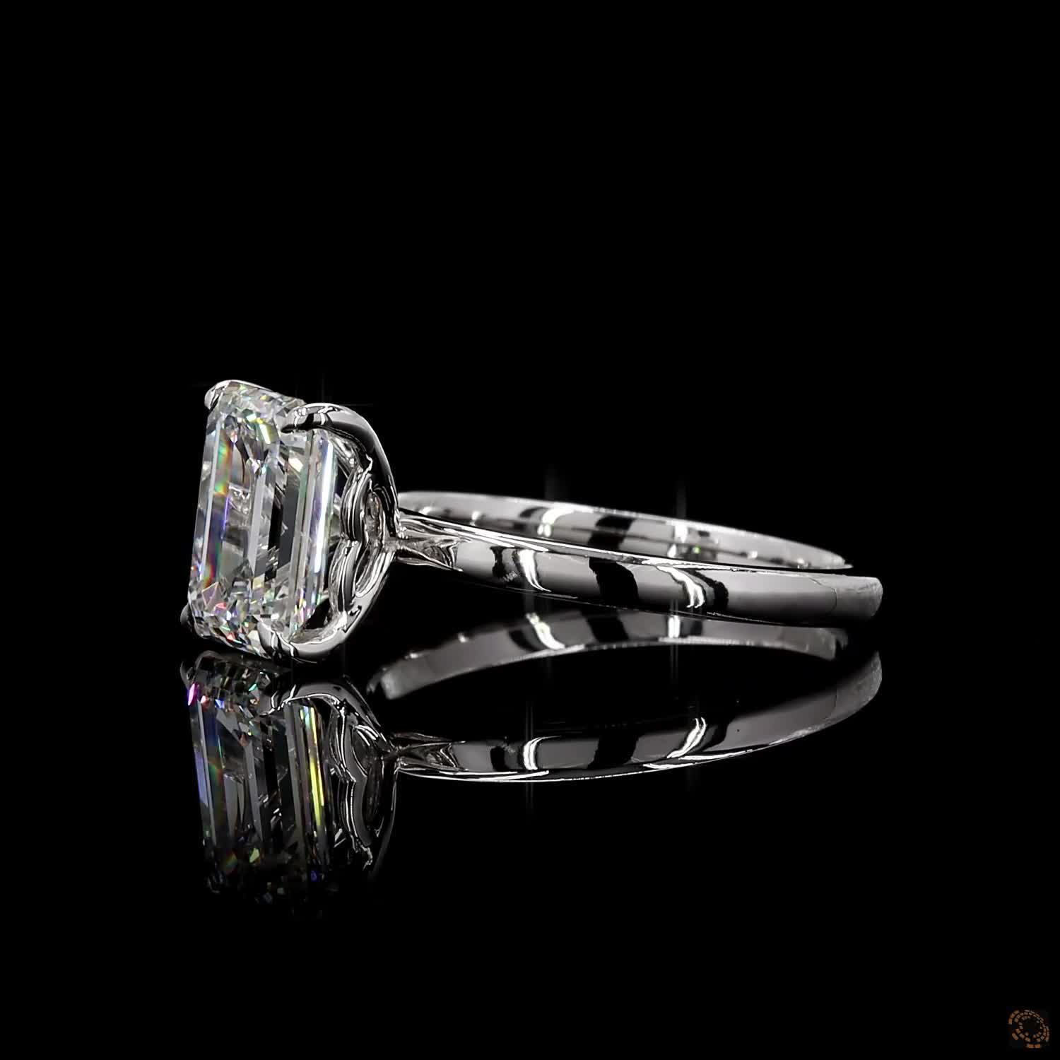 2 carat lab grown diamond ring white gold