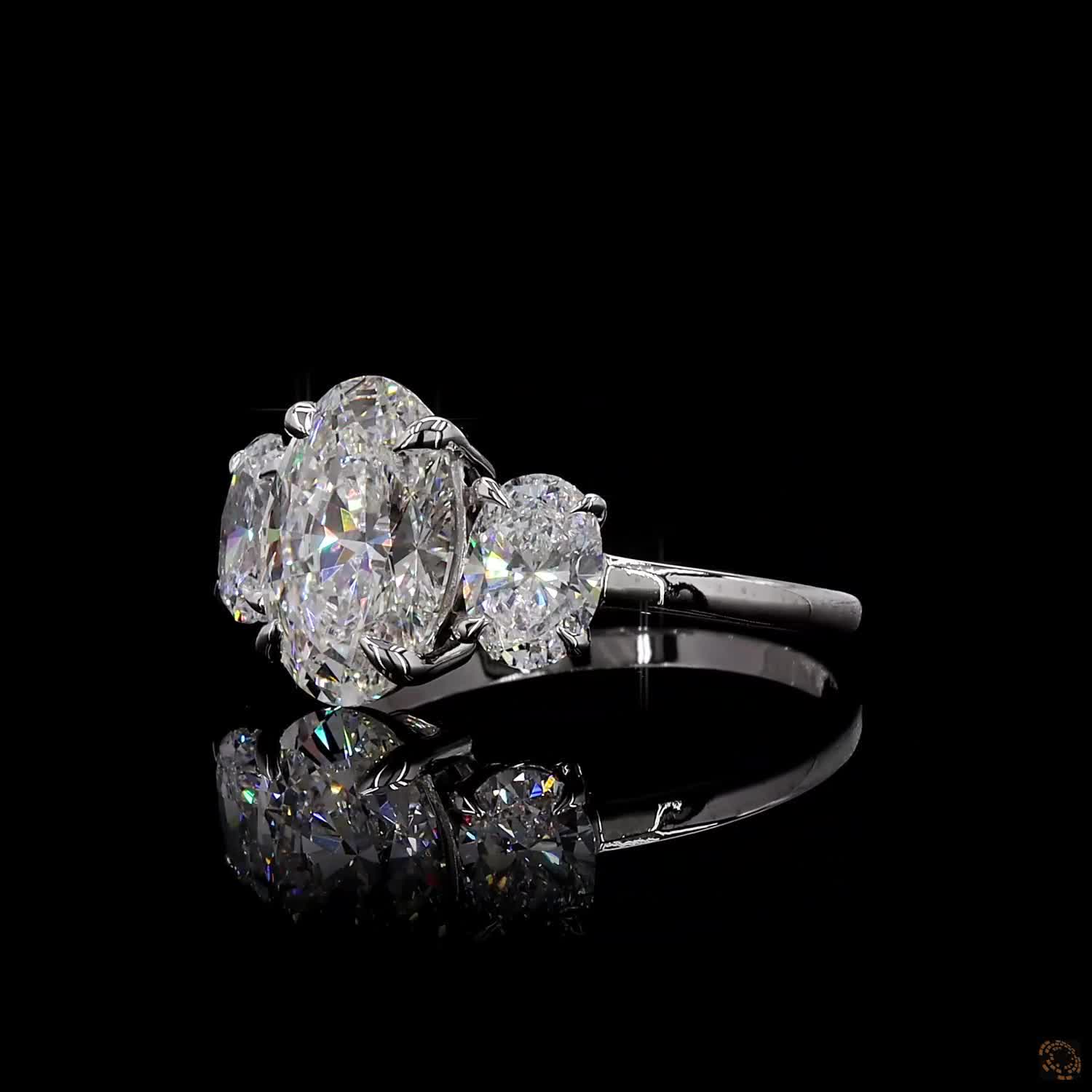 IGI certified lab grown diamond ring white gold