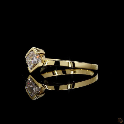 Hallmark yellow gold lab grown diamond engagement ring