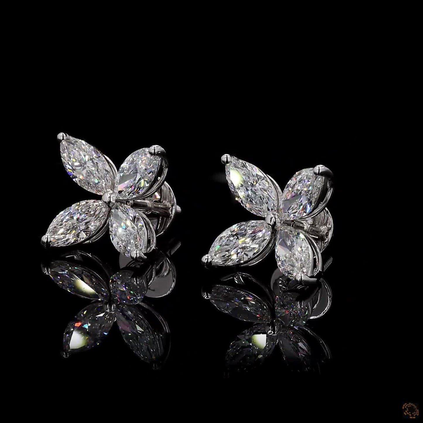 1.89 Carat Marquise Cut Lab-Grown Diamond Earrings in