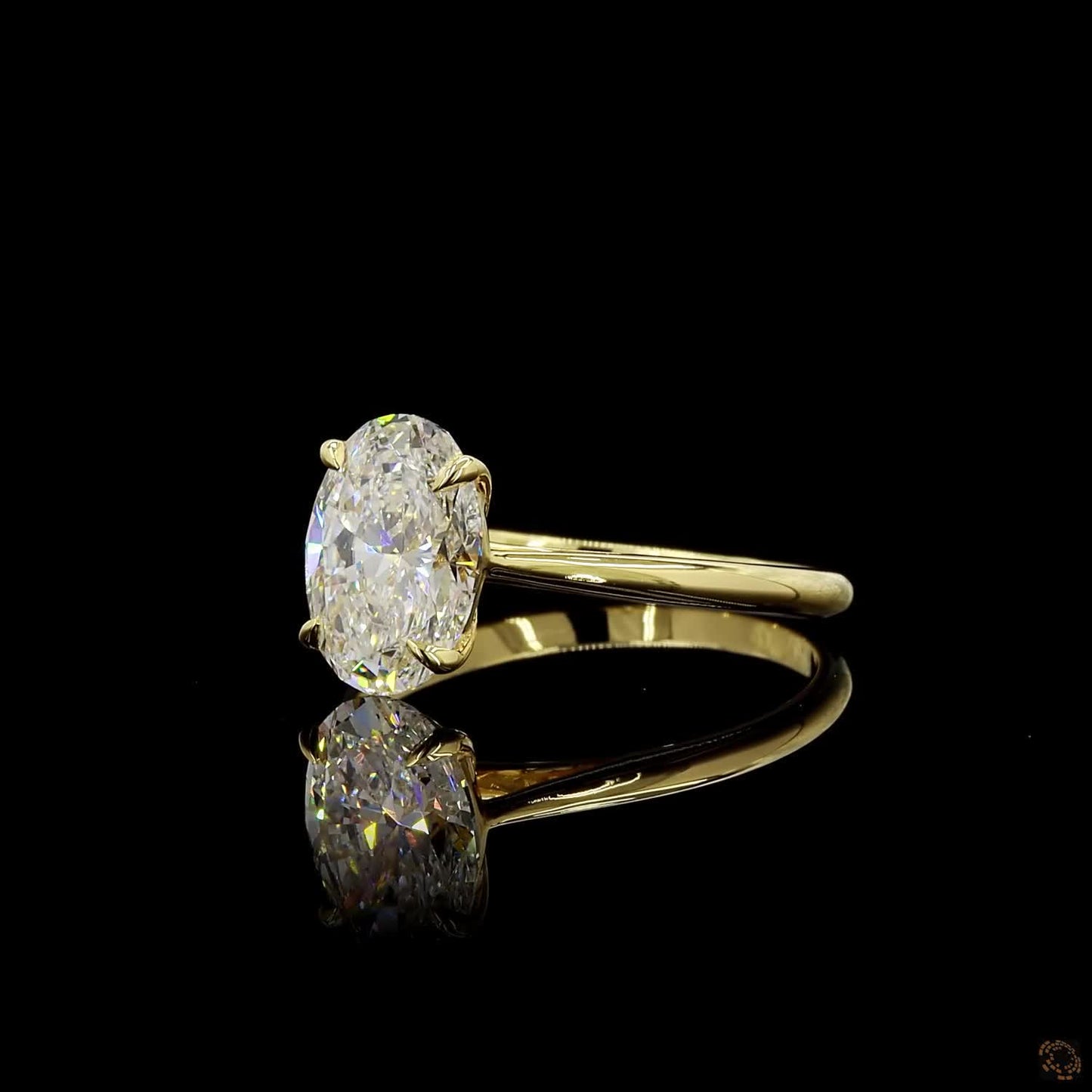 Hallmark yellow gold lab grown diamond engagement ring