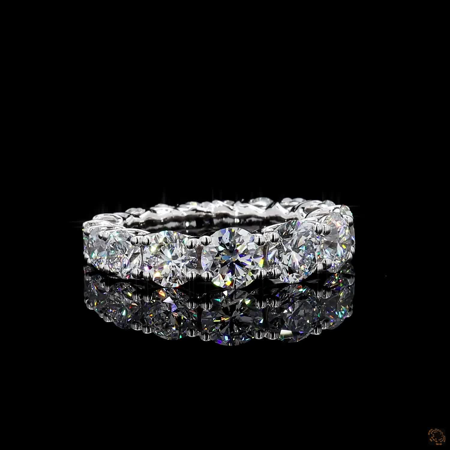 Modern lab grown diamond band