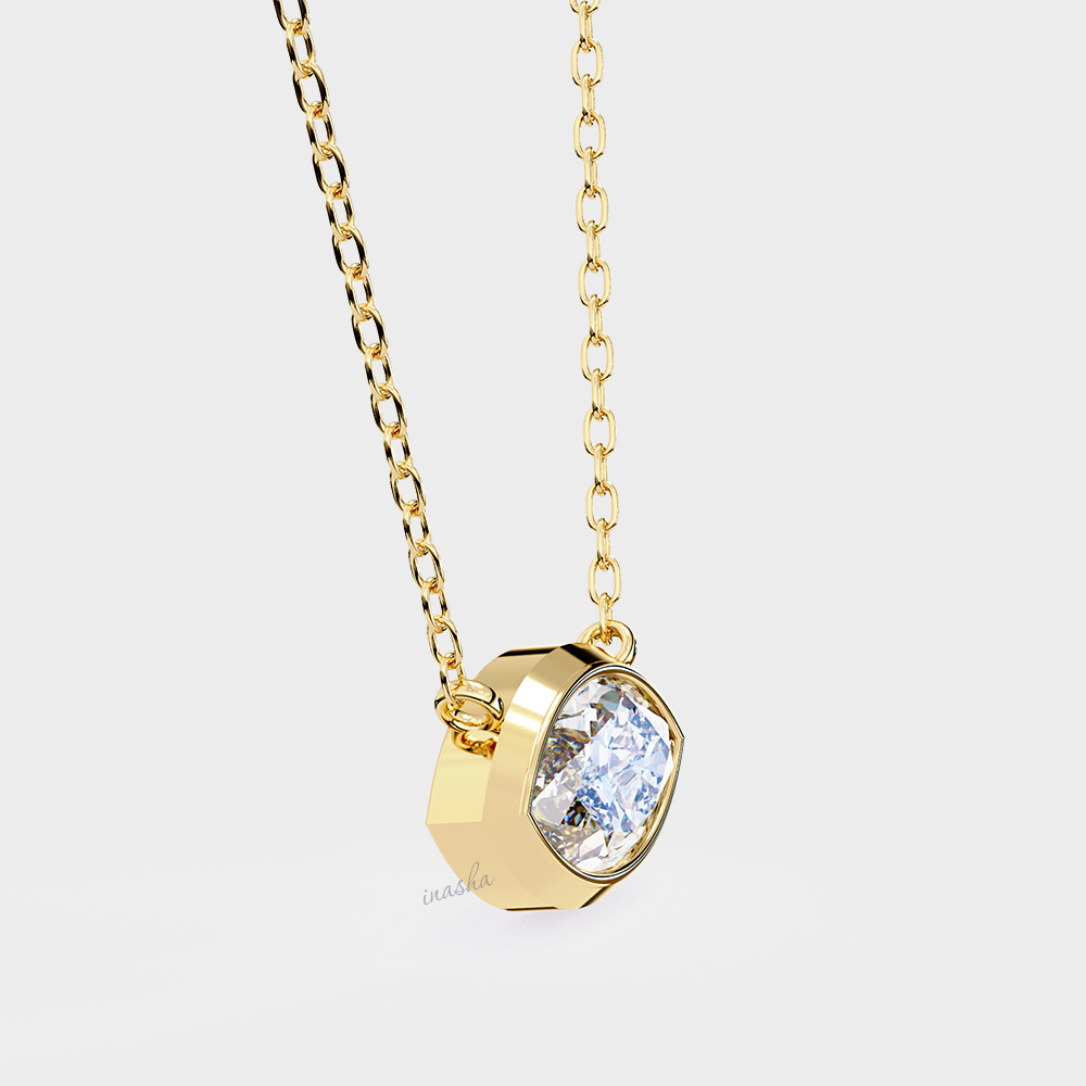 Marquise cut lab grown diamond solitaire pendant in 9K 14K 18K yellow gold