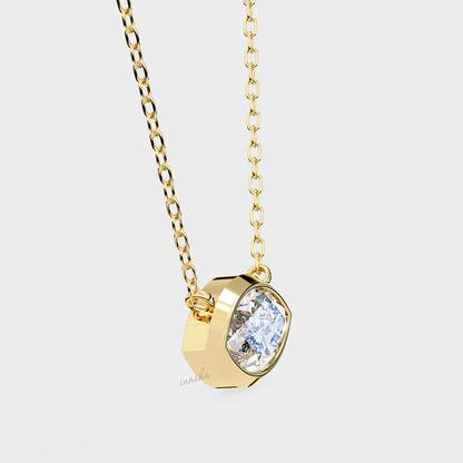 Marquise cut lab grown diamond solitaire pendant in 9K 14K 18K yellow gold