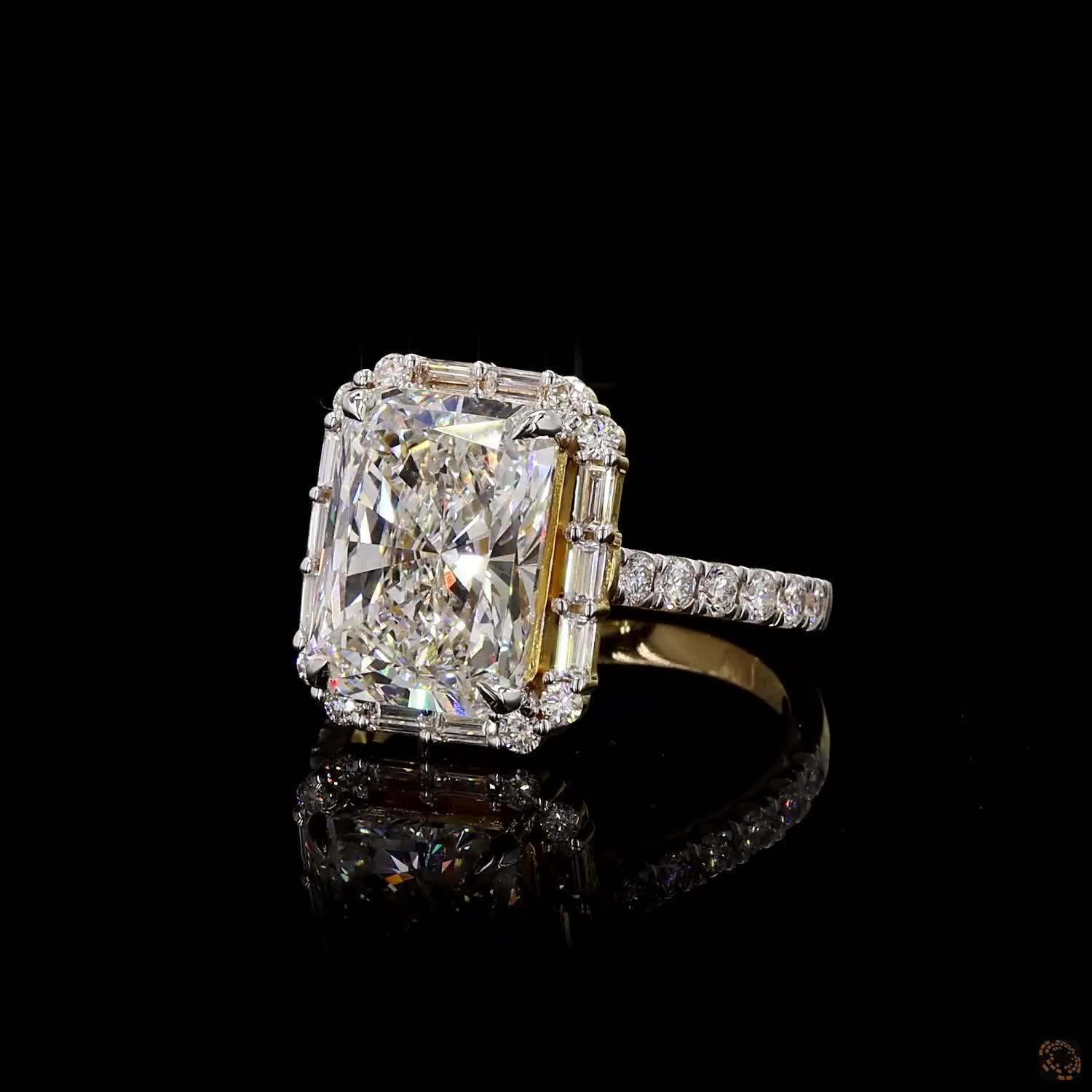 Hallmark yellow gold lab grown diamond engagement ring