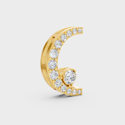 Luxury Round Cut Lab-Grown Diamond Solitaire Pendant In Yellow Gold
