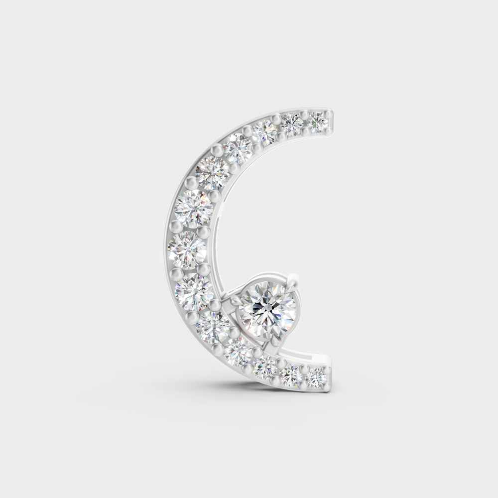 GLI Certified Round Cut Lab-Grown Diamond Pendant In Hallmark White Gold