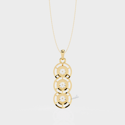 Premium lab grown diamond pendant necklace in yellow gold