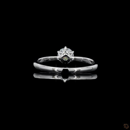 ethical lab grown diamond ring white gold round cut