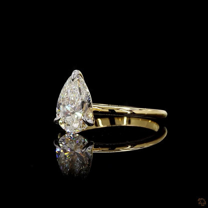 Hallmark yellow gold lab grown diamond engagement ring