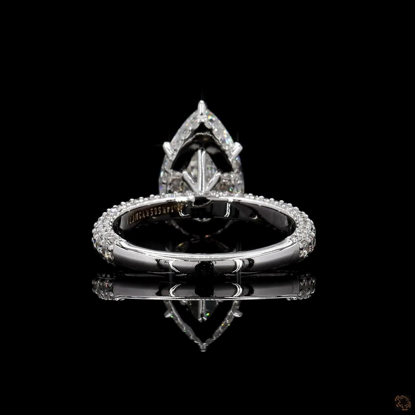luxury lab grown diamond hidden halo ring white gold