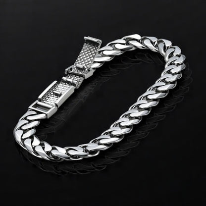 Bold Platinum 950 Miami Cuban hollow chain bracelet