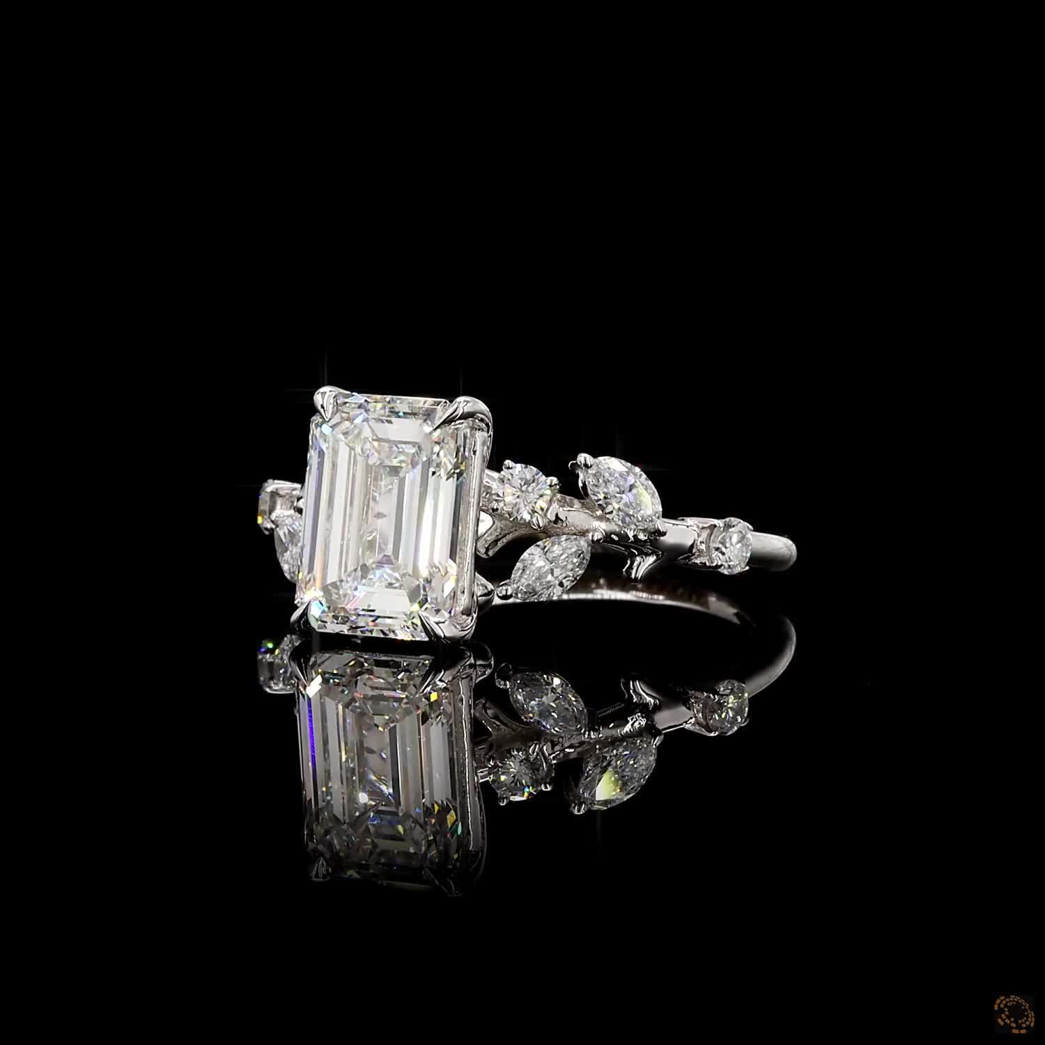 IGI GLI certified lab grown diamond ring white gold