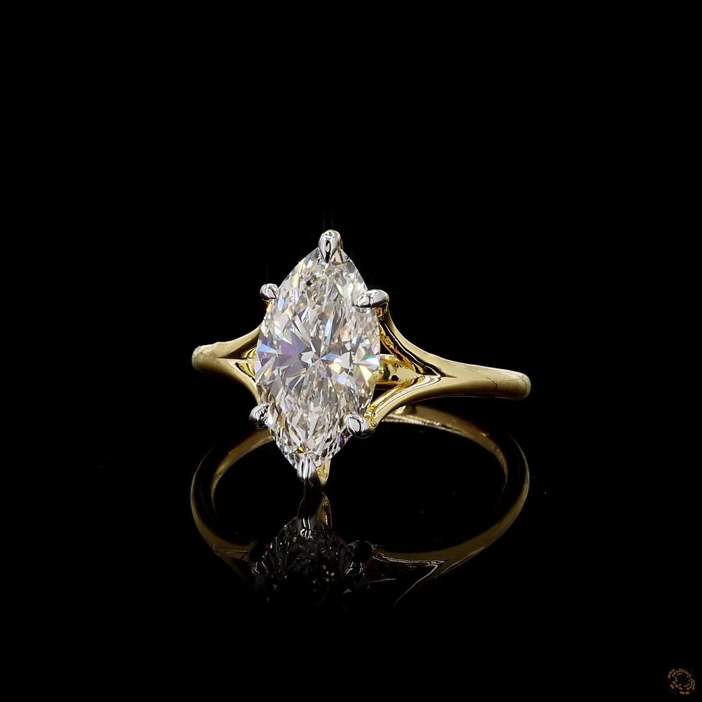 Hallmark yellow gold lab grown diamond engagement ring