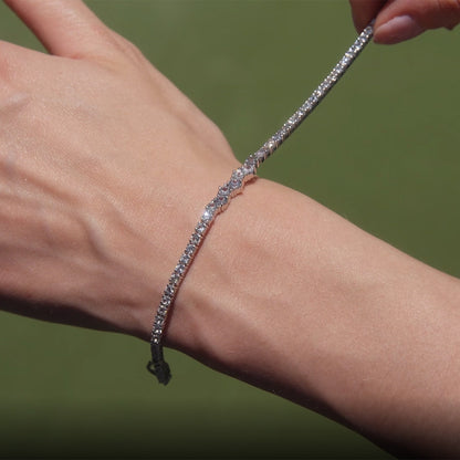 4.25 Carat Emerald Cut LGD Certified Womens bracelet in