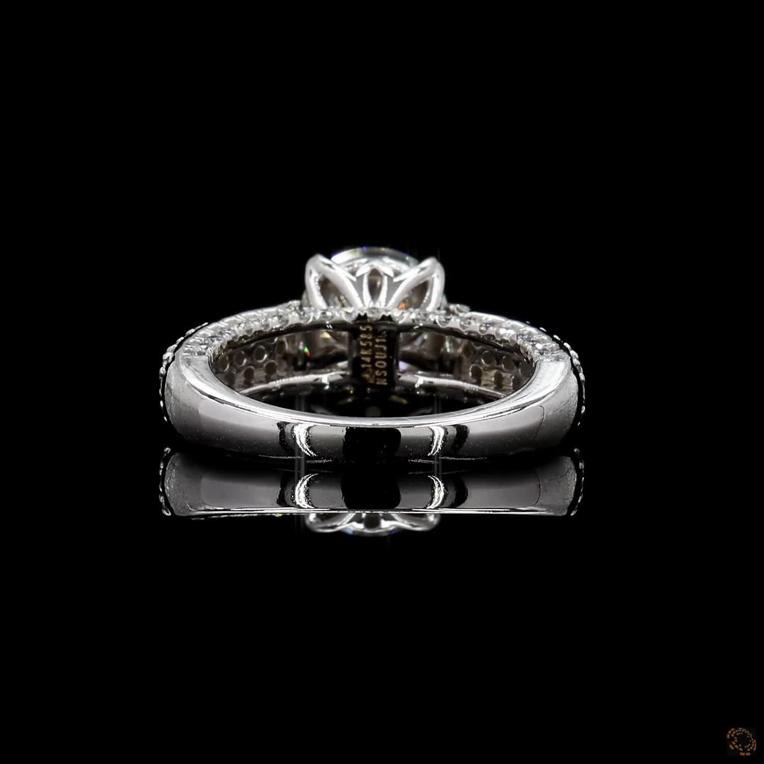 luxury lab grown diamond ring white gold 2.94 carat
