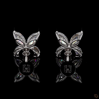 1.89 Carat Marquise Cut Lab-Grown Diamond Earrings in