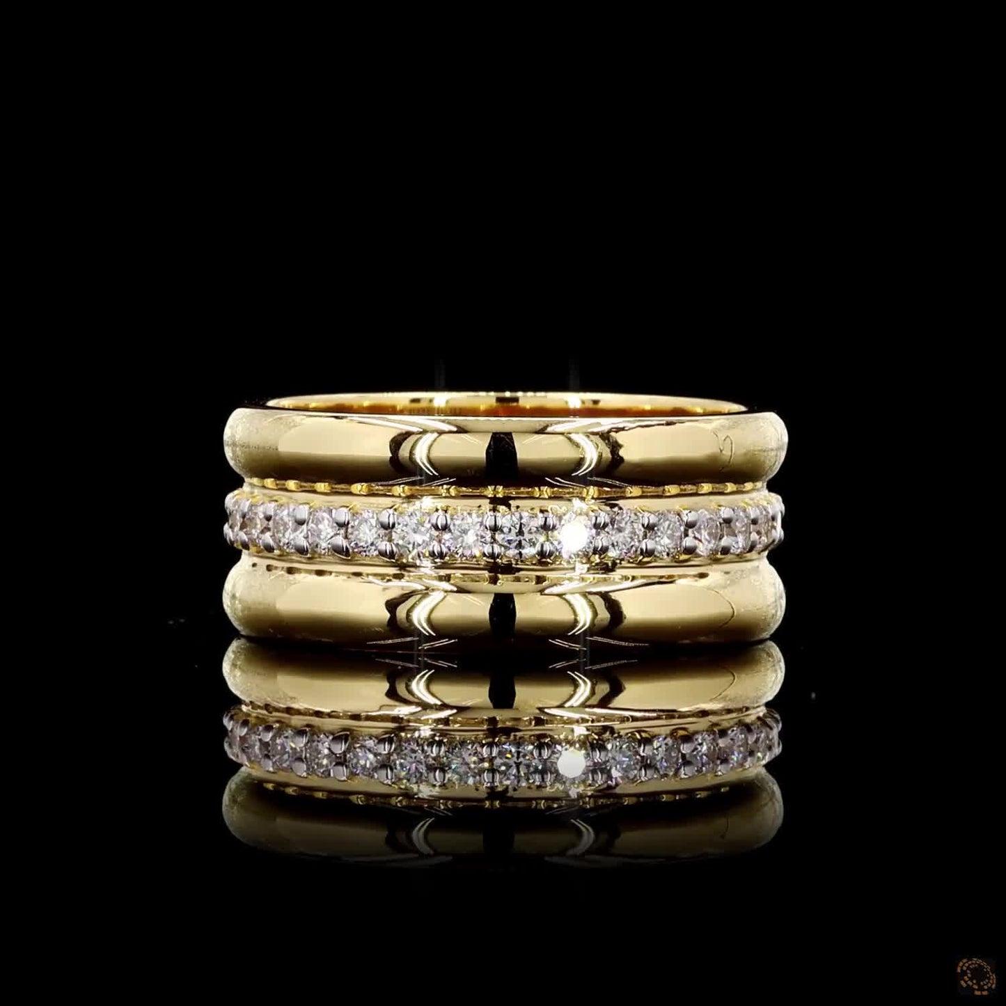 Lab grown diamond band 1.03 carat round cut