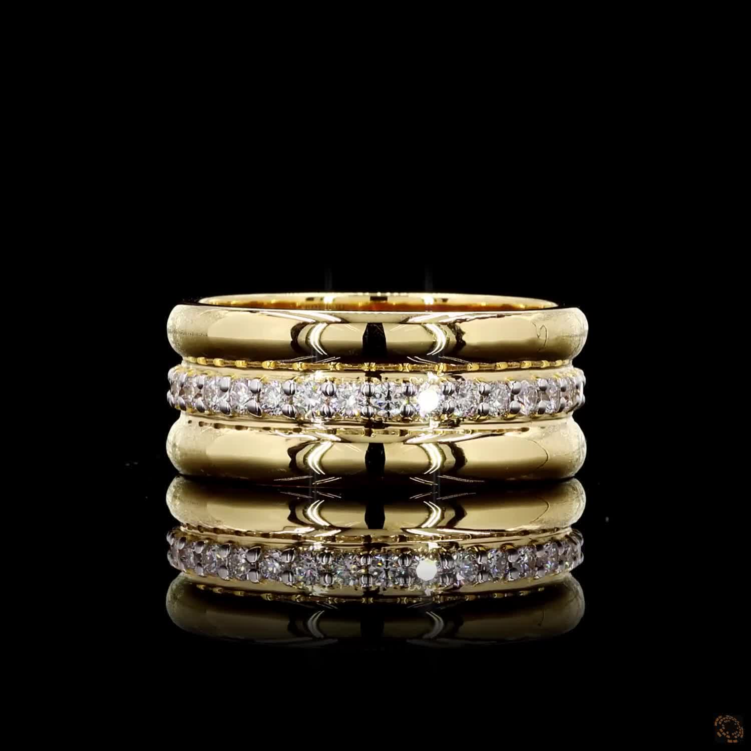 Lab grown diamond band 1.03 carat round cut