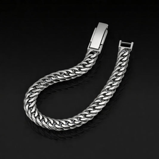 Luxury platinum 950 Miami double Cuban bracelet